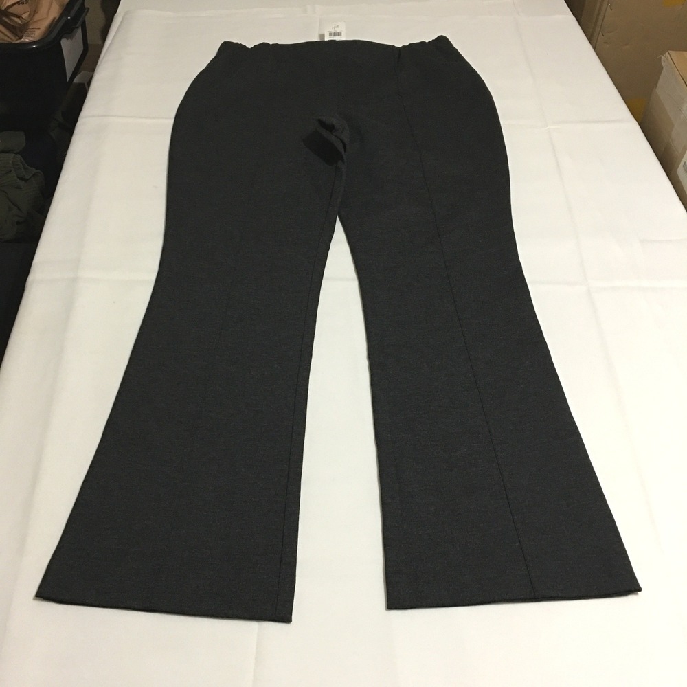 J.Jill Barely Boot Cut Pants Womens Large Charcoal Grey Ponte Knit NWT $89.00
